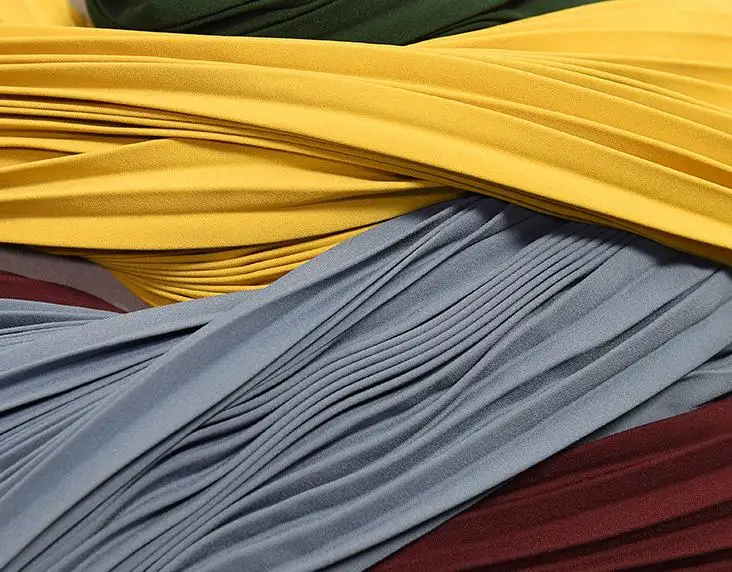 Модная женская шифоновая юбка эластичная плиссированная длинная с высокой