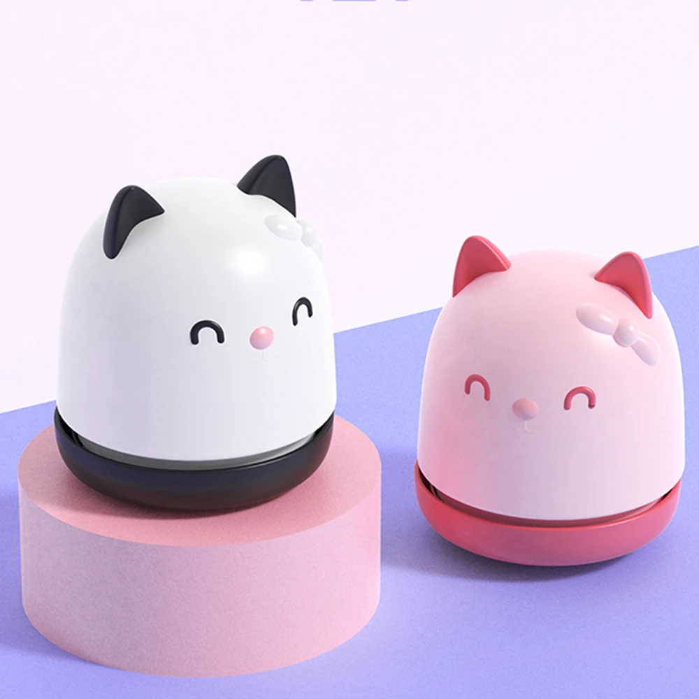 

3Life Desktop Cleaner Portable Mini Cleaner 360 Degrees Rising Wind Design Cute Cat Model For studying Office Home