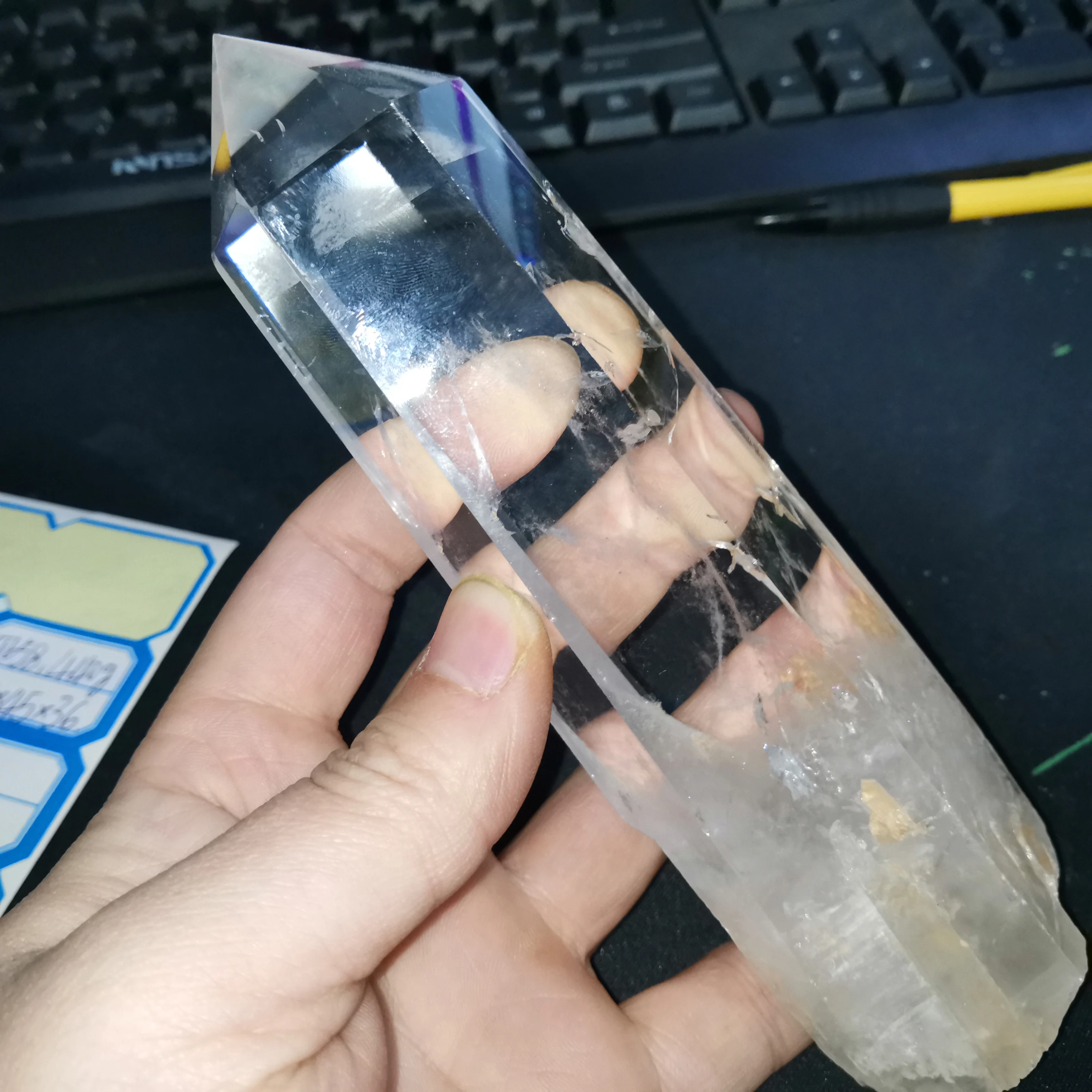 440 г AAA + натуральный прозрачный кварцевый кристалл заживляющая точка горячая