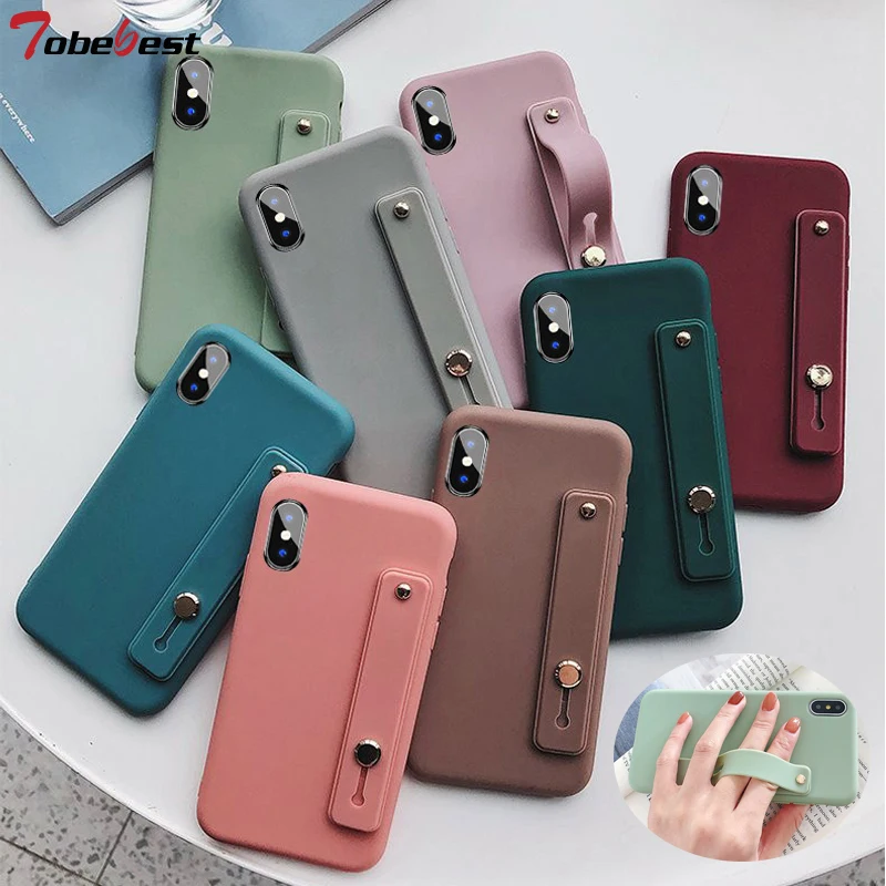 Силиконовый чехол на запястье для iphone 11 Pro XS Max XR X 8 7 6S 6 Plus SE 5 чехлы ярких цветов