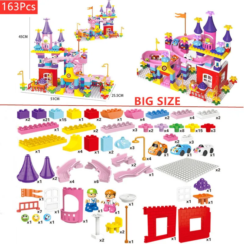 Конструктор marble run совместимый с классическими большими строительными блоками