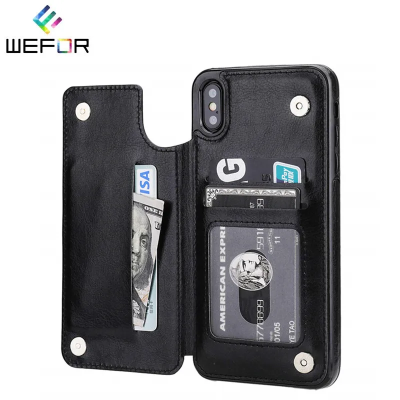 Роскошный деловой чехол из искусственной кожи для телефона iPhone XR XS Max 6 6s 7 8 Plus 5S SE 5