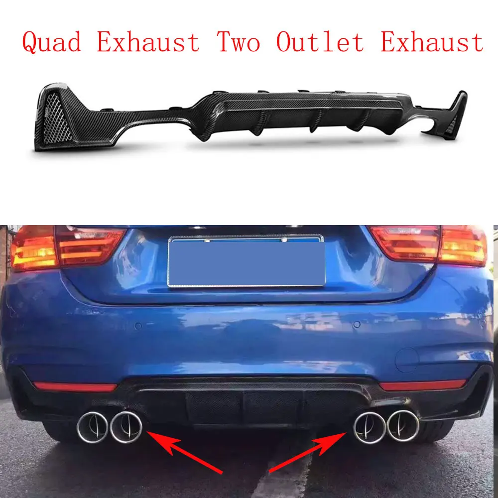 Задний диффузор-спойлер из углеродного волокна для BMW 4 серии F32 F33 F36 M Sport 2014 - 2018 MP