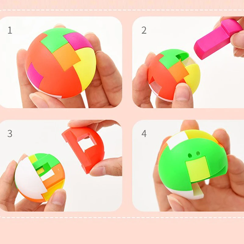 

2Pcs Creative Ball Puzzle Cube Capsule Pinata Intelligence Assembling Ball For Pendant Children Birthday Favors Game Toys