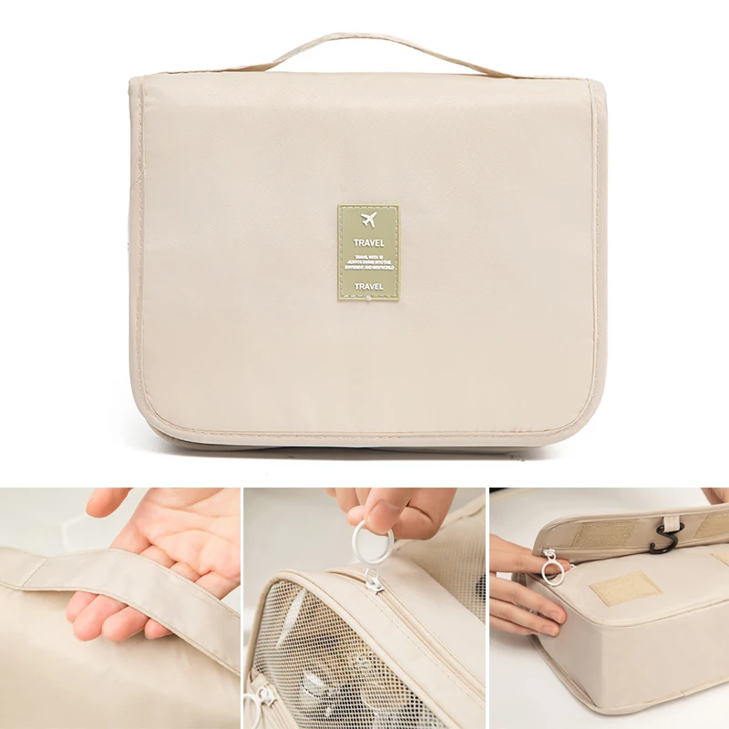 

Многофункциональная дорожная косметичка для женщин, водонепроницаемый органайзер для туалетных принадлежностей, Женский чехол для хранен...