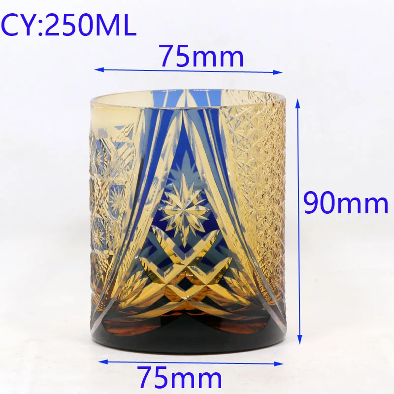 

Hand Blown Glass Drinkware Tumblers Whiskey Glasses-Crystal Old Fashioned Cocktail Glasses Rocks Glasses Scotch Glasses