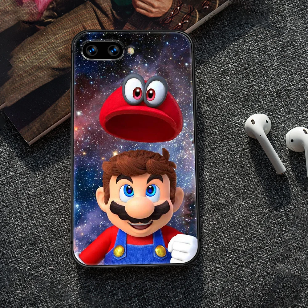 

Super Marios Bros Phone Case Cover Hull For HUAWEI honor 7a 8 8s 8a 8x 9 9x 10 20 i Lite Pro black Hoesjes Luxury Prime Pretty