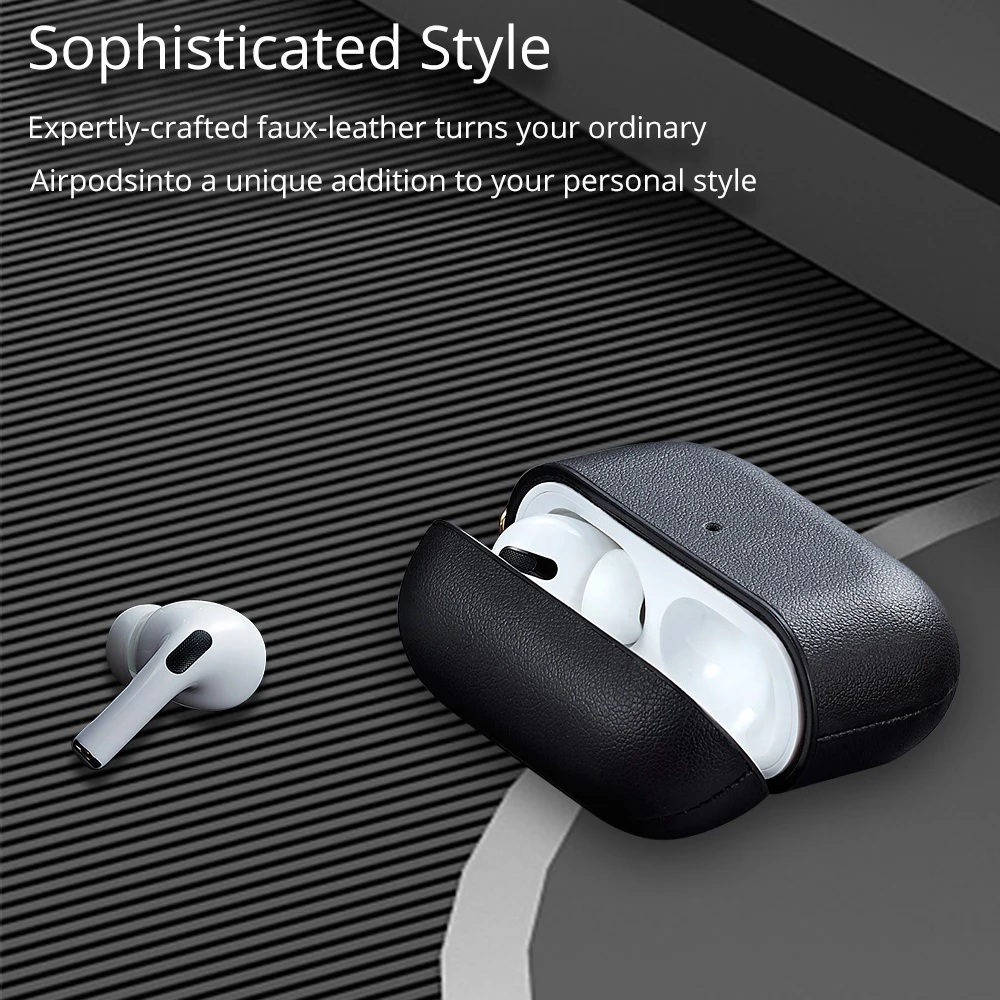 Кожаный чехол Bonola для Airpods Pro, противоударный защитный чехол s для Airpods 3 с чехлом-брелком для наушников Apple