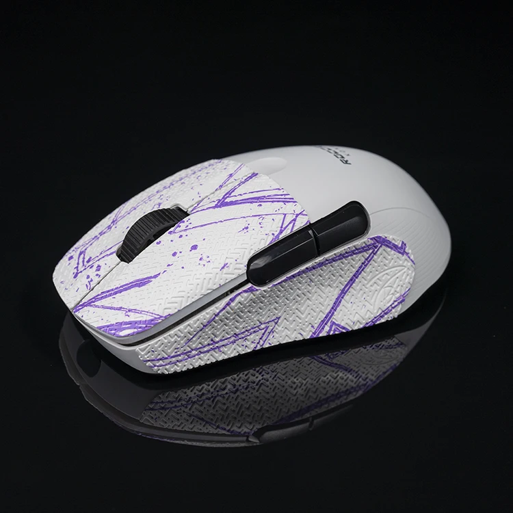 BTL-empu&ntilde;aduras adhesivas antideslizantes para patines, accesorio hecho a mano para sudar, rat&oacute;n, piel de lagarto, para ROCCAT Kone Pro Air, sin rat&oacute;n, personalizado-4