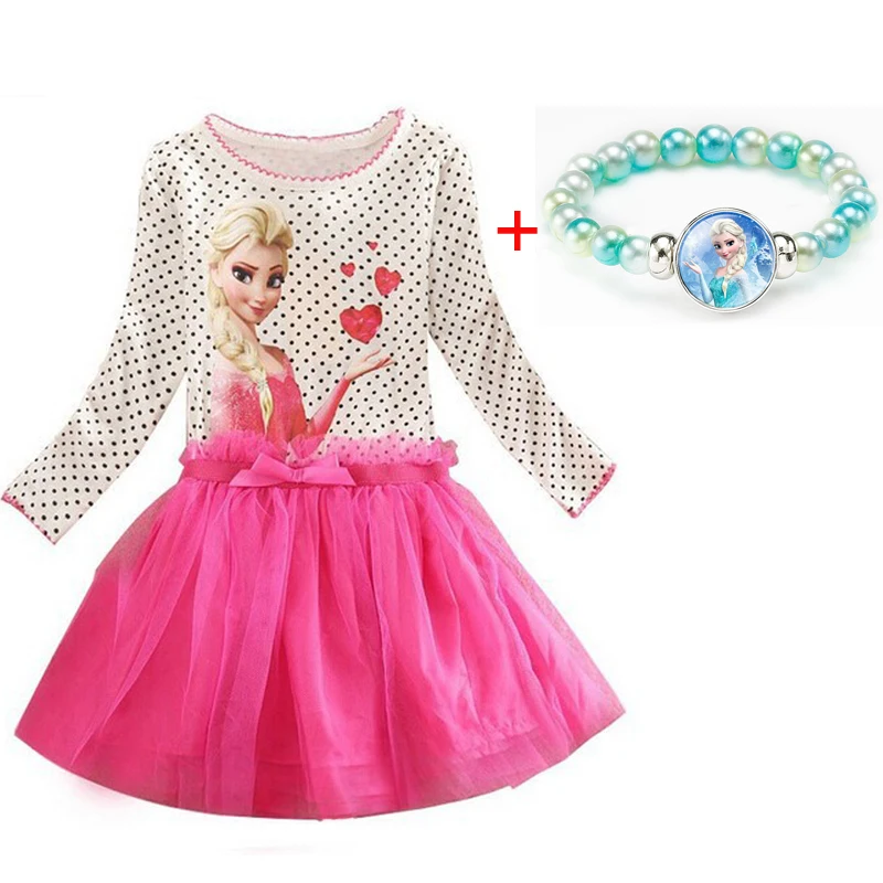 dress set K Летнее платье для маленьких девочек от 3 до 8 лет vestidos/платье принцессы Анны и Эльзы одежда для детей, праздничный костюм на день рождения - Цвет: dress set K