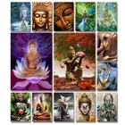 5D Diy алмазная живопись полный круглые стразы Алмазная вышивка крестиком Будды алмазная, мозаичная, религиозная украшение дома