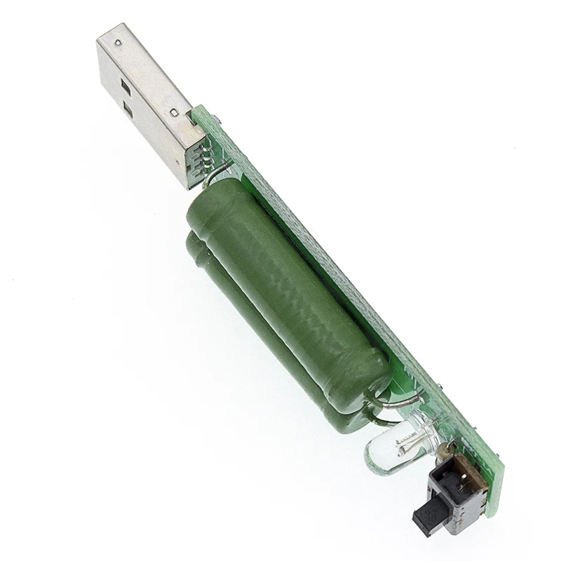 USB Port Mini Discharge Load Resistor Digital Current Voltage Meter Tester 2A/1A With Switch 1A Green Led / 2A Red | Электронные