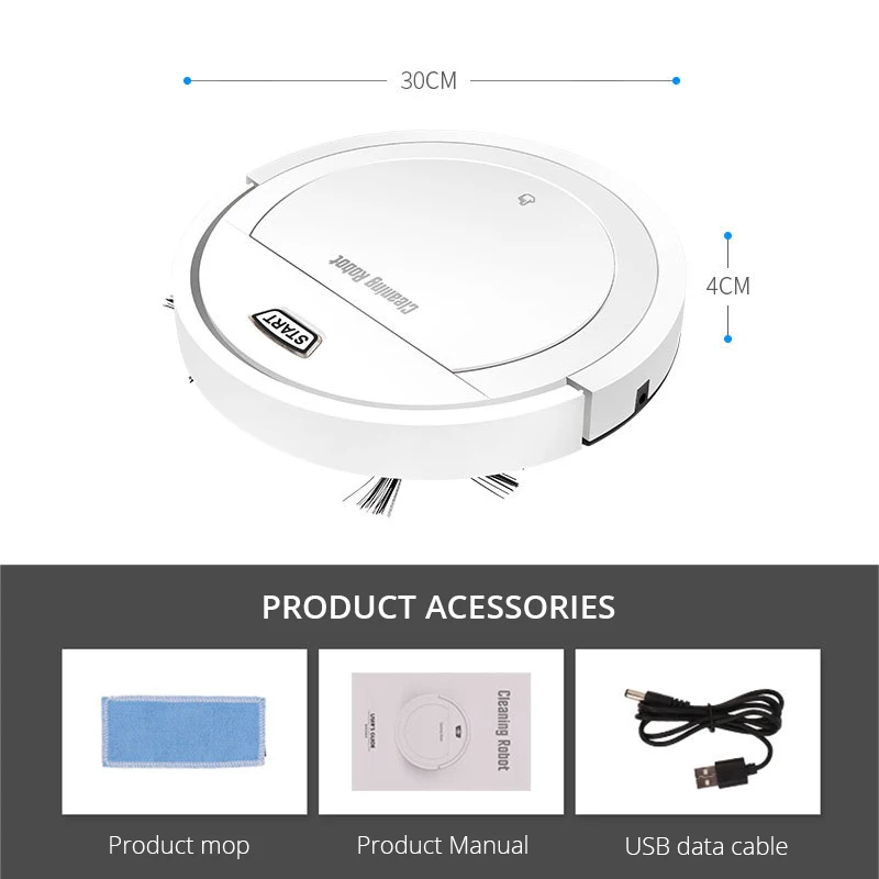 

Robot Vacuum Cleaner 1800PA Poweful Suction 3in1 Pet Hair Home Dry Wet Mopping Cleaning Robot Auto Charge Vacuum Mini Cleaner