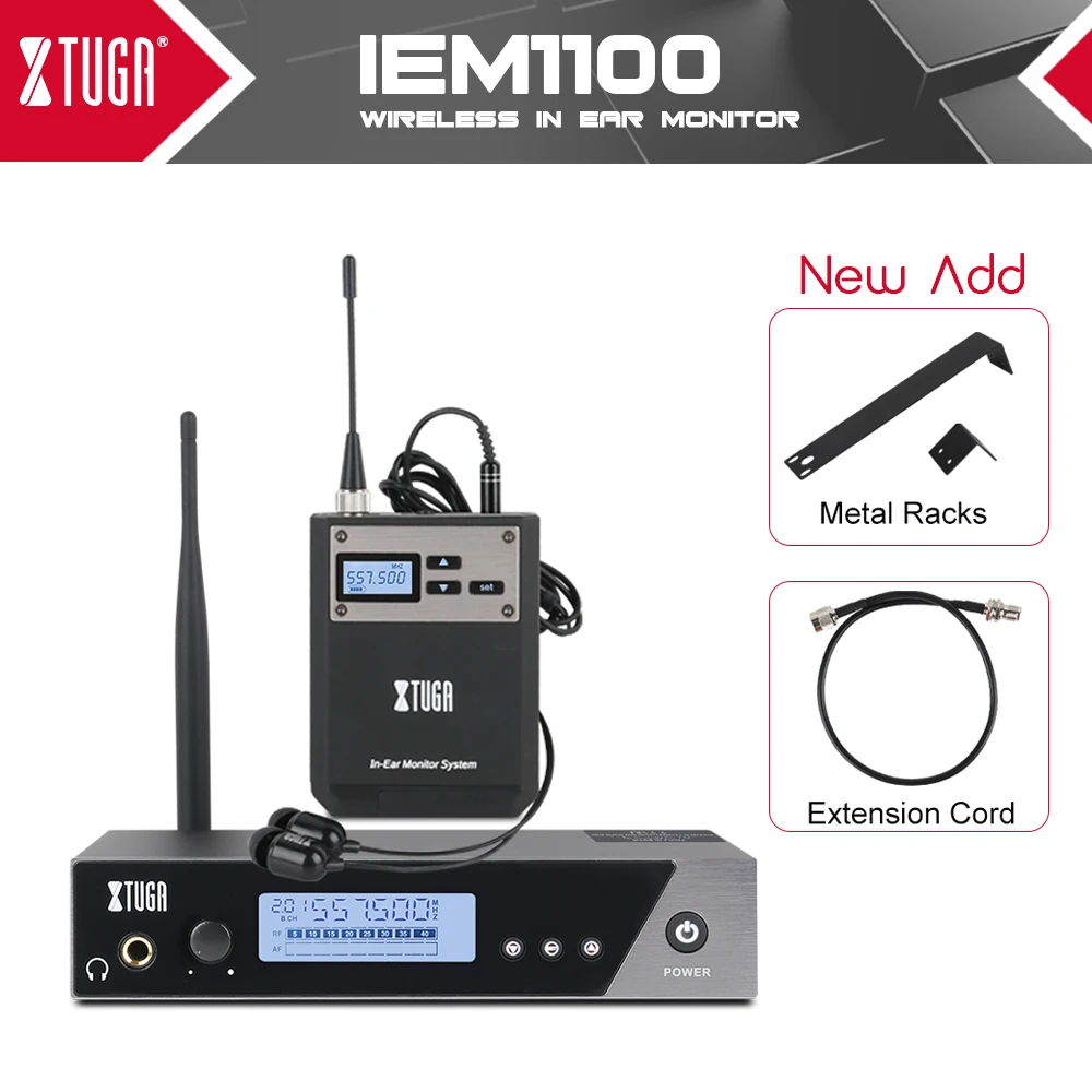 Одноканальная Беспроводная система УВЧ XTUGA IEM1100 40 частот идеально подходит для