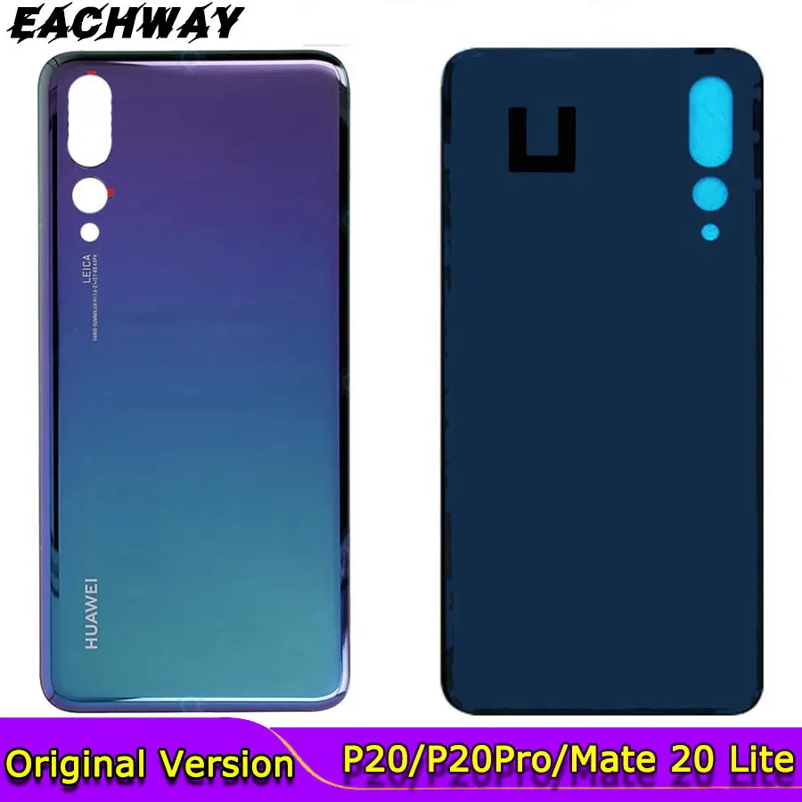 Задняя стеклянная крышка для Huawei P20 Pro аккумулятора панель задняя корпуса +