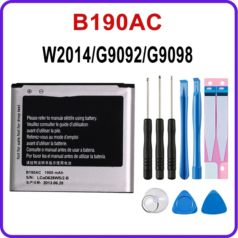 

B190AC Battery For Samsung Galaxy W2014/G9092/G9098 1900mah Battery High Capacity Battery