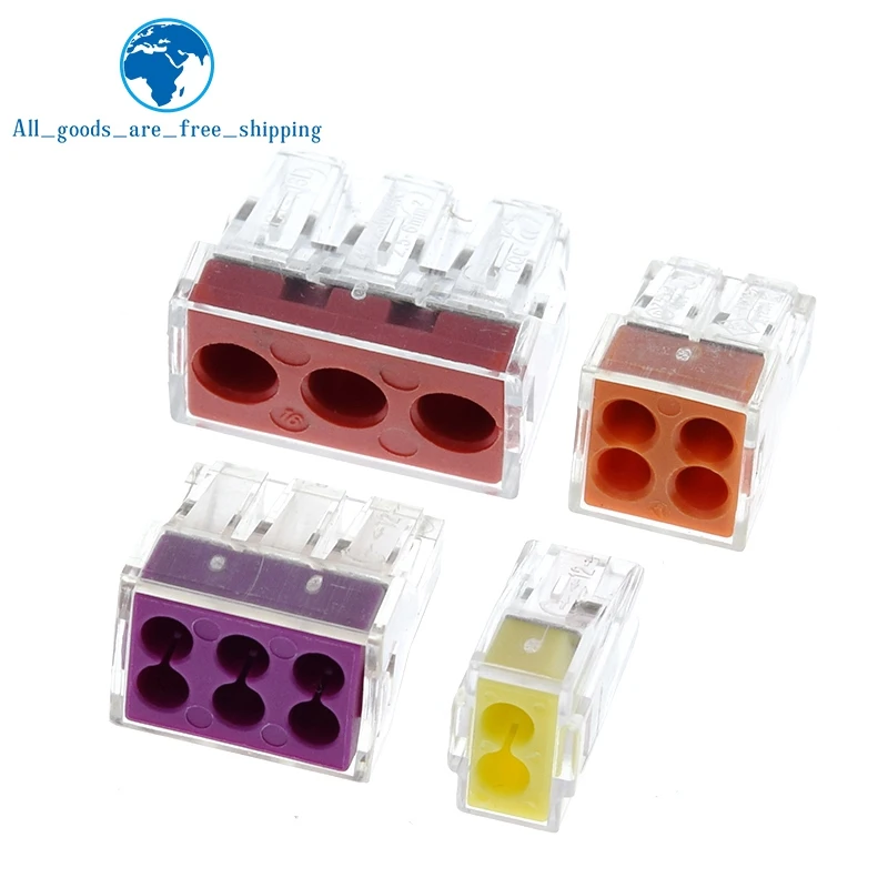 Универсальный Компактный соединитель для проводов Клеммная колодка с рычагом 10