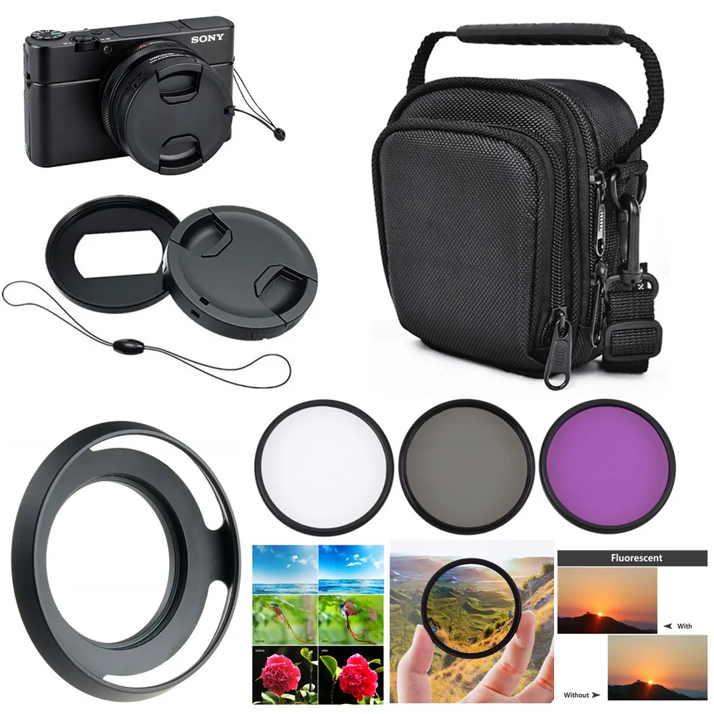 Комплект аксессуаров сумка для камеры фильтр CPL FLD UV крышка объектива держатель