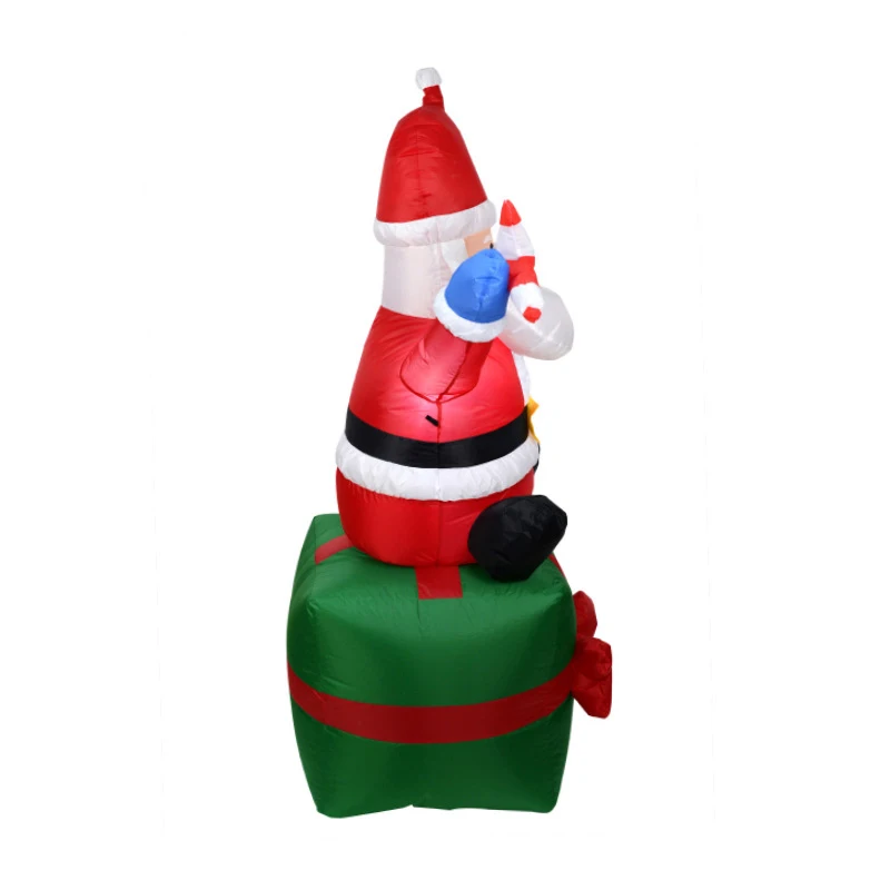 

6FT Inflatable Santa Claus Christmas Decoration Blowing Santa Gift Box Christmas Decoration Yard Party Decoration