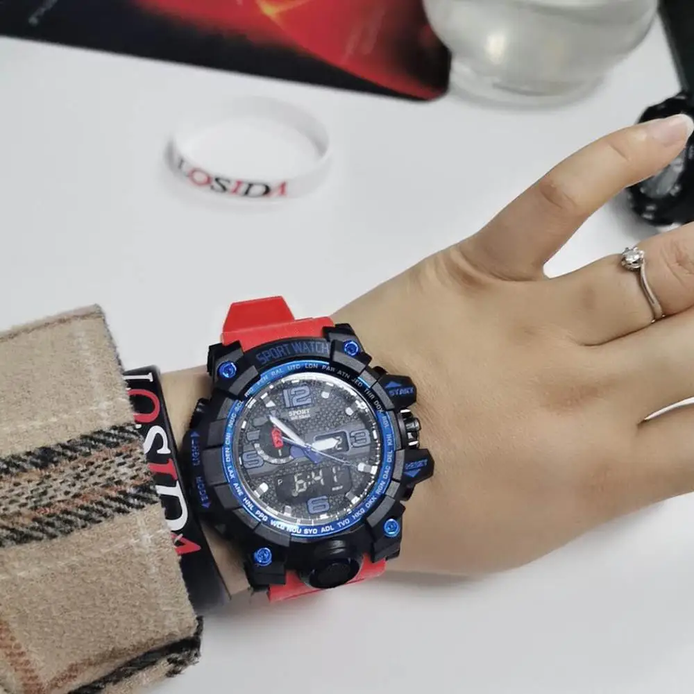 

Tide Men Shock G Watch Outdoor Fitness Mens Digital Electronic Wristwatches Male Chronograph Shockproof Waterproof Stop Watch