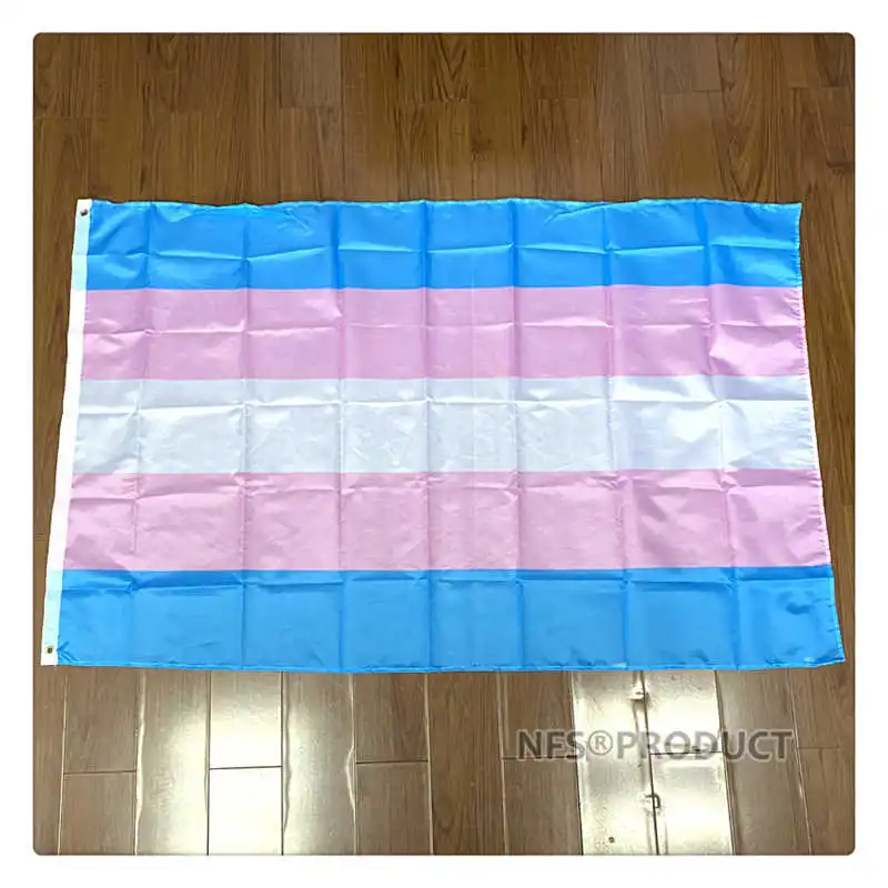 Тансgender флаг ЛГБТ гей-Прайд лесбиянок 90x150 см полиэстер Радуга ручной с