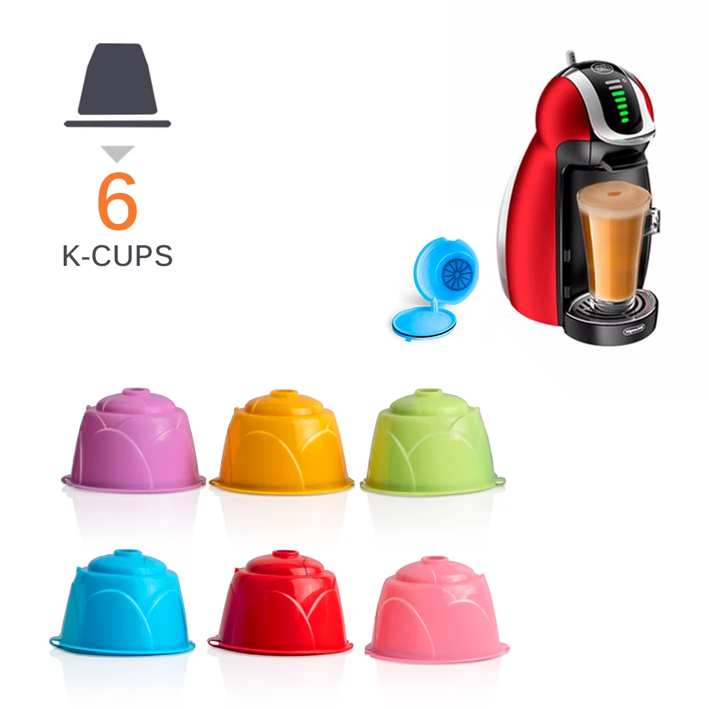 Plastic Coffee Filter Cups Pod Refillable Dolce Gusto Reusable Capsule Fit For Nescafe Machine | Дом и сад