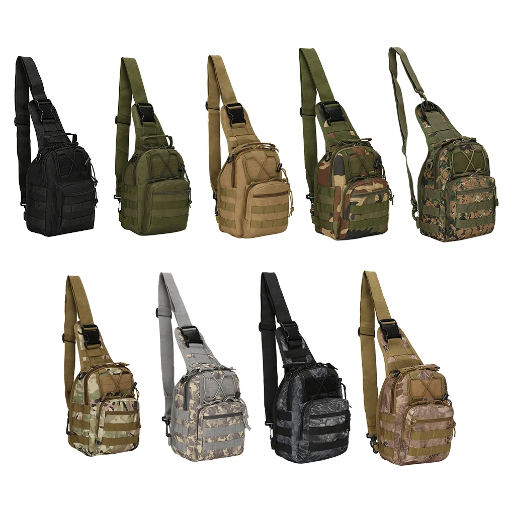 

2021 Мужская и женская нагрудная сумка, тактическая сумка через плечо, водонепроницаемая сумка из ткани Оксфорд 600D для кемпинга и походов на о...