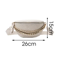 TTOU 2021 New In Messenger Bag Women Letter Chains Single Shoulder Chest PU Leather Handbag and Purse Wide Straps Day Clutches