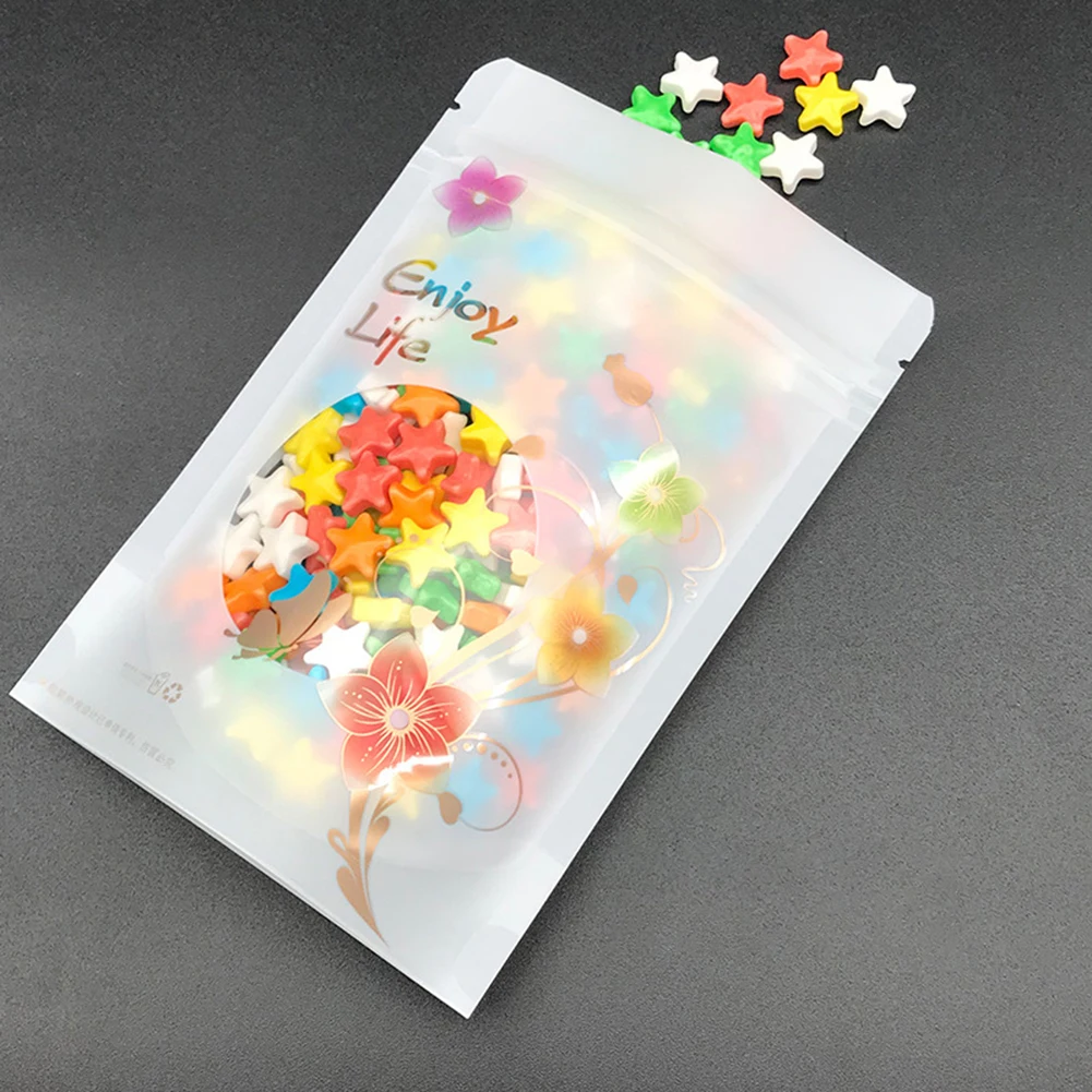 100 шт стоячий мешочек для хранения чая закуска конфета пакет печенья Reclosable