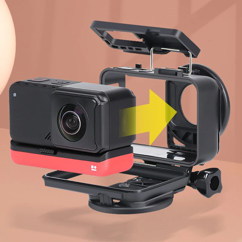 for Insta 360 One R 4K Camera Accessories Dual-Lens Mod Glass Protector Guards Caps Protective Frame Case Housing | Электроника