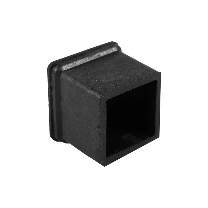 

10 Pieces Black Square Rubber Foot Caps Tube Caps Protective Caps Chair Caps