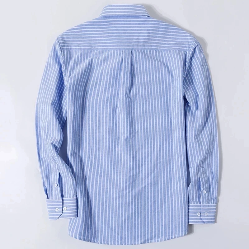 S-7XL Plus Size New Men's 100% Cotton Oxford Shirts Men Long Sleeve Casual Slim Fit  Dress Shirts For Male  Business Shirt Tops