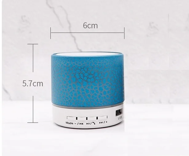 Мини Bluetooth динамик беспроводной колоннар громкий динамик светодиодный стерео сабвуфер TF карта USB Mp3 аудио музыкальный плеер