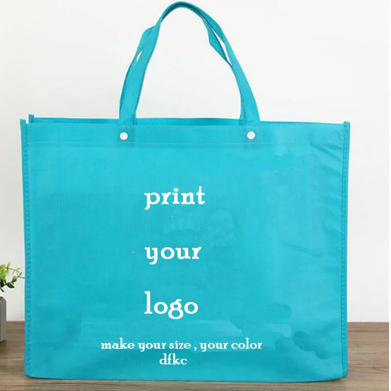 100 шт. Пользовательский логотип сумки нетканые Высокое качество печать логотипа