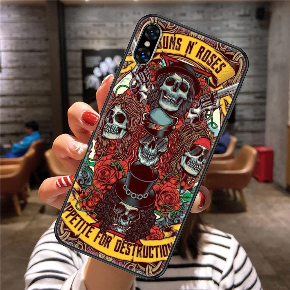 Guns N Roses чехол для телефона Корпус iphone 5 5s se 2 6 6s 7 8 12 мини plus X XS XR 11 PRO MAX черный