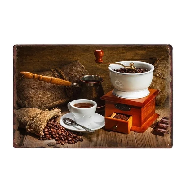 

Coffee Poster Vintage Metal Signs Home Decor Tin Signs Pub Decorative Plates Retro Wall Art 20x30cm