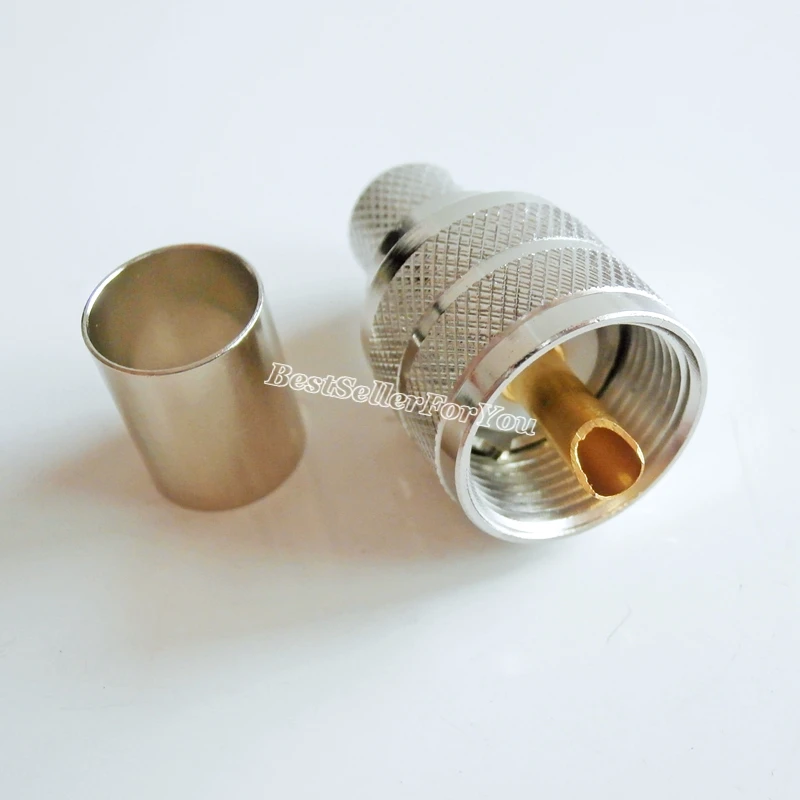 10X UHF мужской PL259PL 259 обжимной RG8 RG213 RG165 LMR400 7D FB коаксиальный кабель