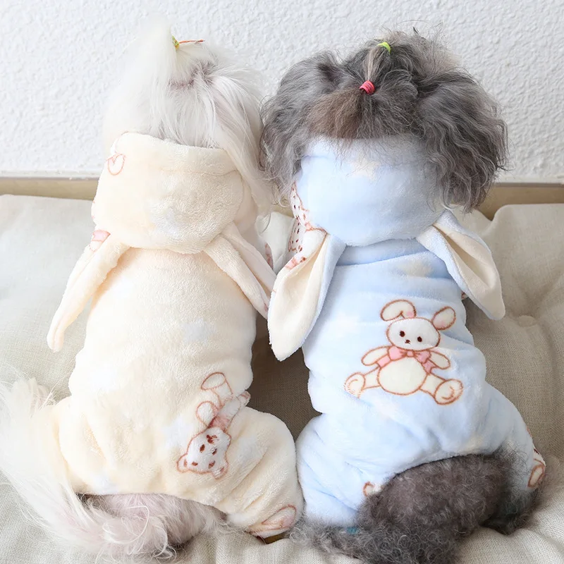 

Dog Clothes Sofe Rabbit Cotton Cat Dog Jumpsuit Jacket Coat PET Clothing For Dogs Winter Products Puppy Chihuahua