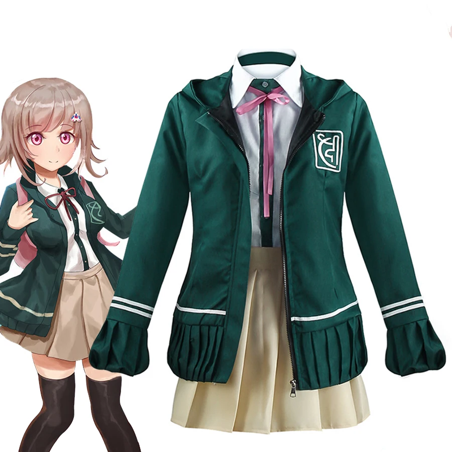 

Anime Danganronpa Cosplay Costumes Nanami ChiaKi School Uniform Coat Shirt Skirt Suits Girls Women Halloween Costume Clothes