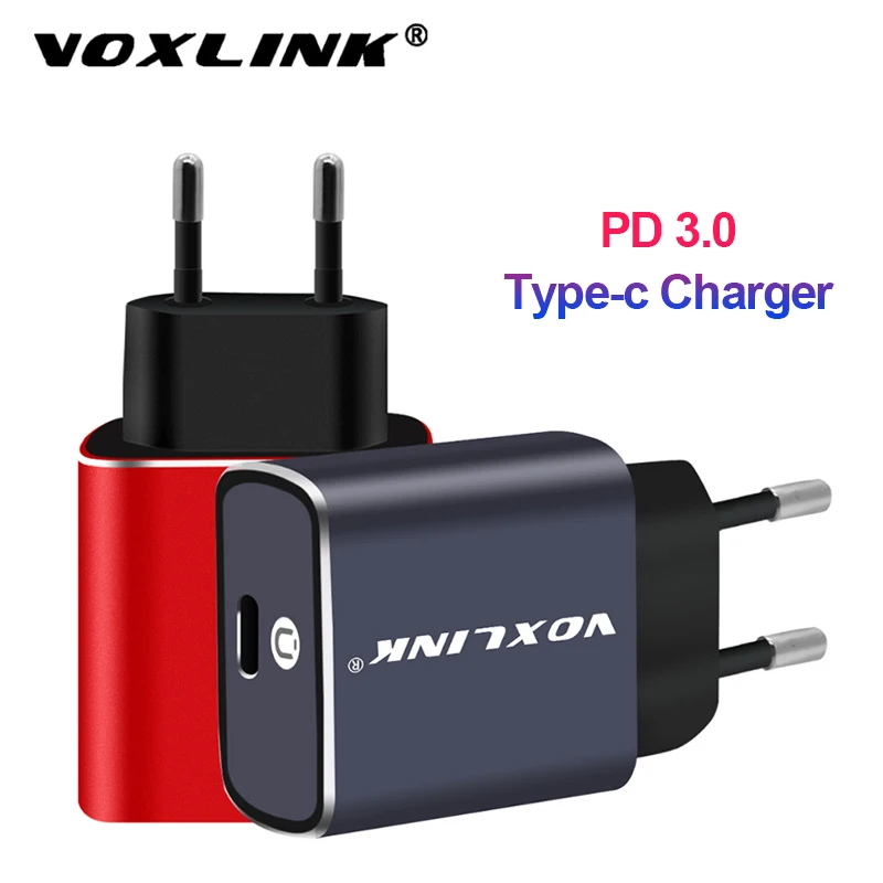 Быстрое зарядное устройство VOXLINK для iPhone x xs xr 8 Plus Samsung S9 Xiaomi mi8 Huawei p30 LG 18 Вт USB Type c