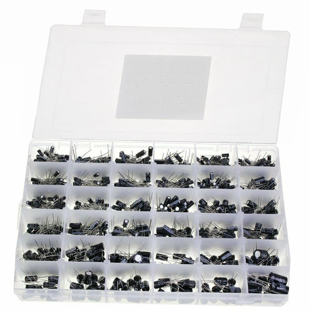 

1000 шт. 36 Значение электролитический конденсатор с алюминиевой крышкой комплект Ассортимент Комплект 0,1 мкФ-1000 мкФ пакет 1 мкФ 2,2 мкФ 3,3 мкФ 4,7 ...