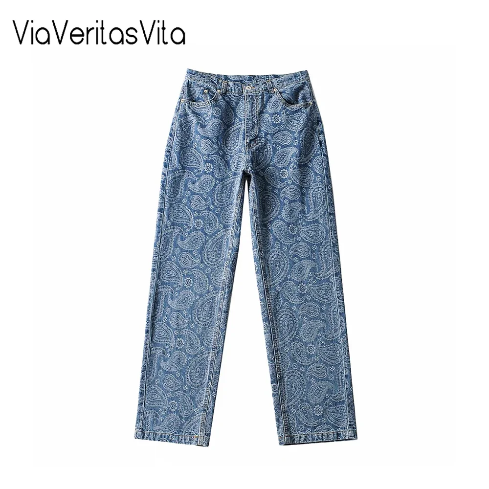 

Джинсы женские YAMY, голубые, с высокой талией, свободные, летние, Y2K