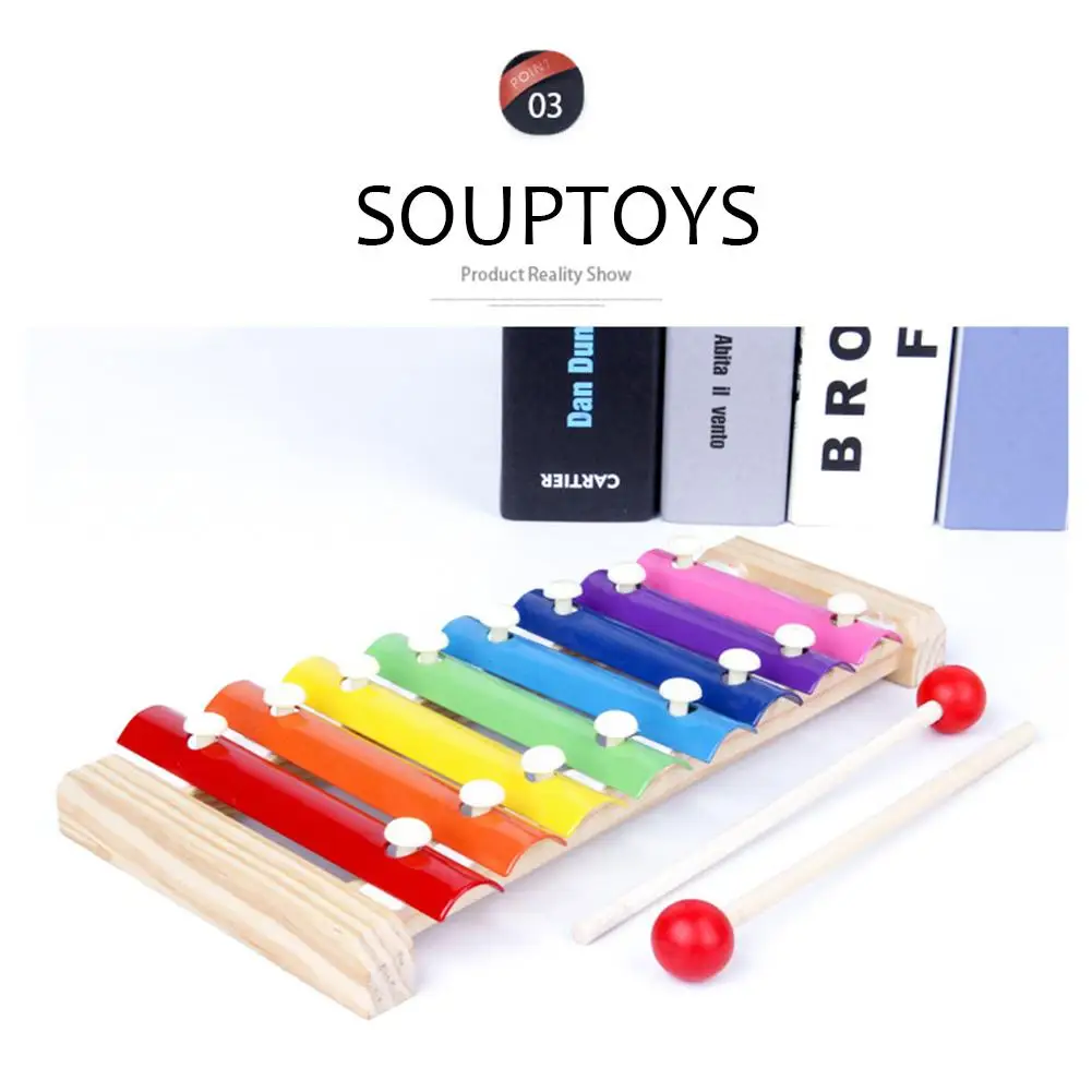 Деревянные детские развивающие октавы ксилофон сосны стального листа альпиния