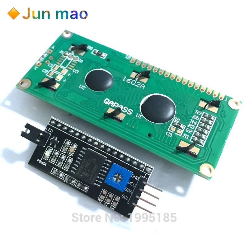 1602 16x2 HD44780 символ LCD /w IIC/I2C модуль адаптера последовательного интерфейса |