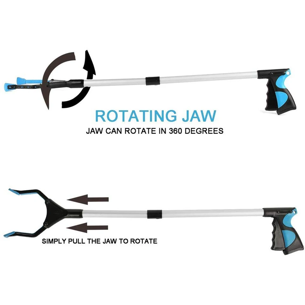 Складные длинные зажимы для мусора захват инструмент изогнутая ручка дизайн