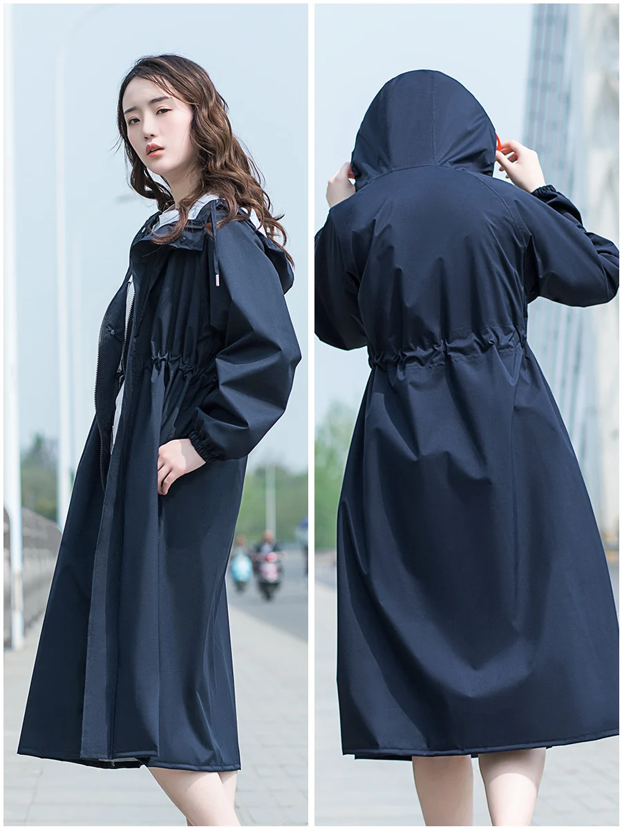 Длинные дождевики женское пончо водонепроницаемое ветрозащитное пальто для