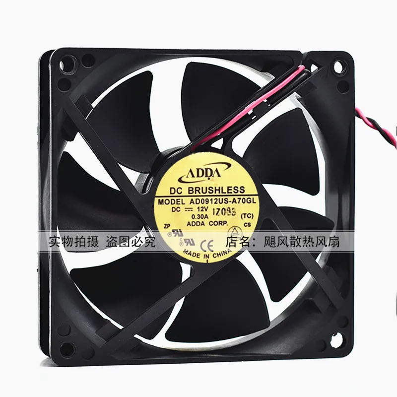 Новый оригинальный 9025 AD0912US-A70GL 12V 0.30A 9 см шасси источника питания DC вентилятор