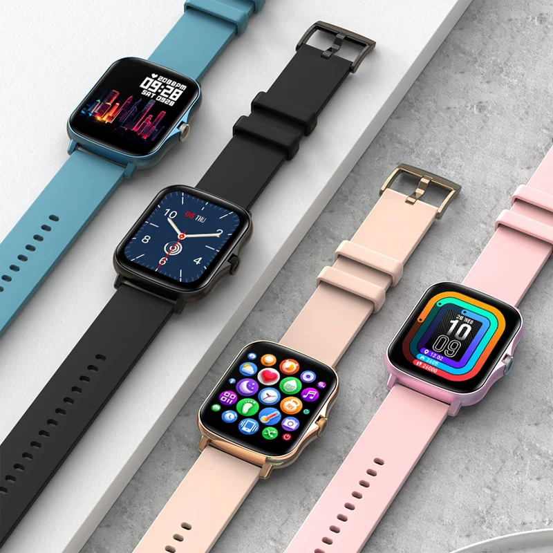 

Smart Watch Men Women P8 Plus Fitness Smartwatch 1.69" Full Touch Screen with Heart Rate Blood Pressure Monitor for Android/IOS