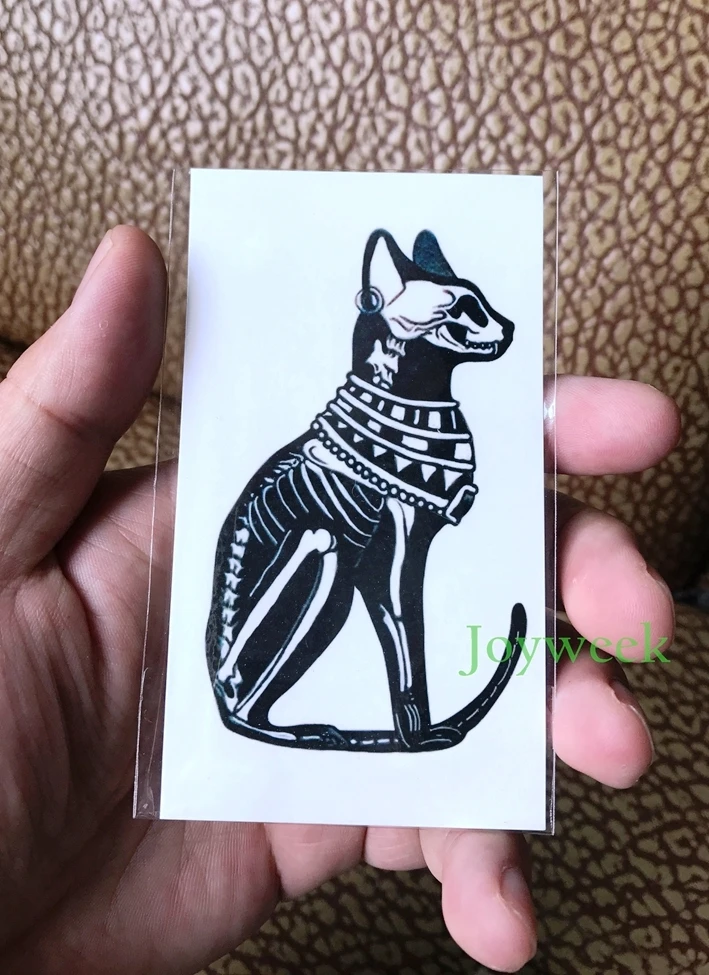 Водостойкая Временная тату-наклейка древний Египетский Баст кошка тотем