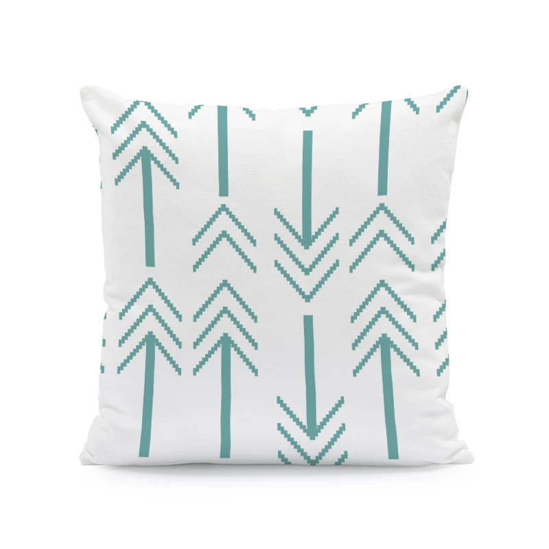 Гламурная Геометрическая наволочка цветная красная со стразами и стрелками